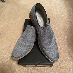Men’s Slip On Dress Shoes in Linen Denim (Size 10.5)